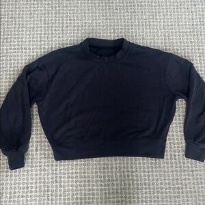 Lululemon Black Ribbed Crewneck Sweater